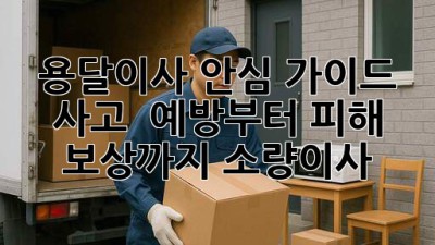 용달이사🚚 안심 가이드: 사고 🛡️ 예방부터 피해 보상💰까지! #소량이사